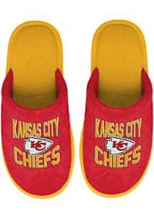 Forever Collectibles Kansas City Chiefs Wordmark Stacked Big Logo Youth Slippers