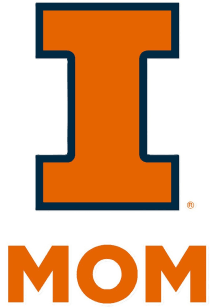 Orange Illinois Fighting Illini Mom Decal