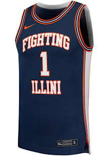 Nike Illinois Fighting Illini Navy Blue Nike Game Jersey
