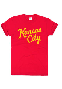 Charlie Hustle Kansas City Red Script Short Sleeve T Shirt