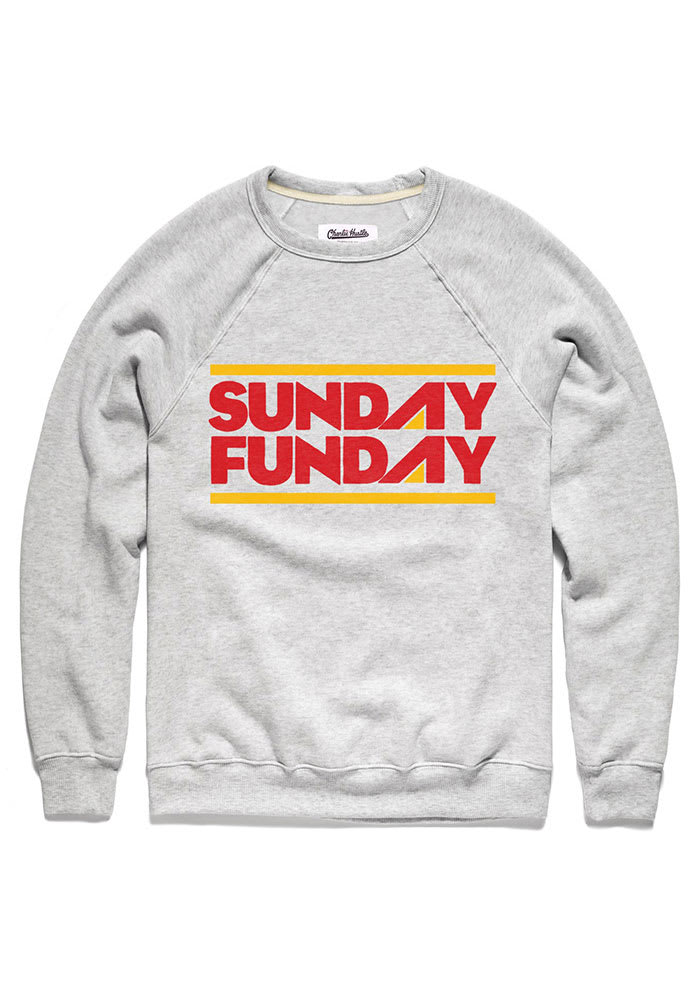 Charlie Hustle Kansas City Grey Sunday Funday Long Sleeve Crew Sweatshirt