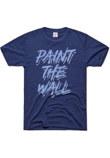 Charlie Hustle Sporting Kansas City Navy Blue Paint the Wall Short Sleeve Fashion T Shirt