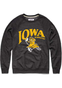 Charlie Hustle Iowa Hawkeyes Mens Black Pennant Long Sleeve Fashion Sweatshirt