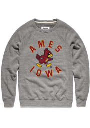 Charlie Hustle Iowa State Cyclones Mens Grey Ames Iowa Long Sleeve Fashion Sweatshirt