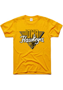 Charlie Hustle Iowa Hawkeyes Gold 90s Throwback Short Sleeve Fashion T Shirt