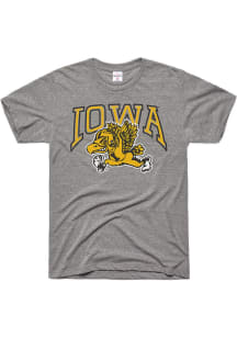 Charlie Hustle Iowa Hawkeyes Grey Vintage Athletics Short Sleeve Fashion T Shirt