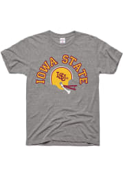 Charlie Hustle Iowa State Cyclones Grey Football Gridiron Short Sleeve Fashion T Shirt