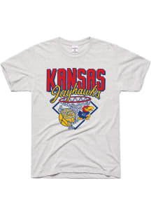 Charlie Hustle Kansas Jayhawks Grey Nothin But Net Short Sleeve Fashion T Shirt