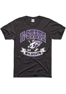 Charlie Hustle K-State Wildcats Charcoal Banner Short Sleeve Fashion T Shirt