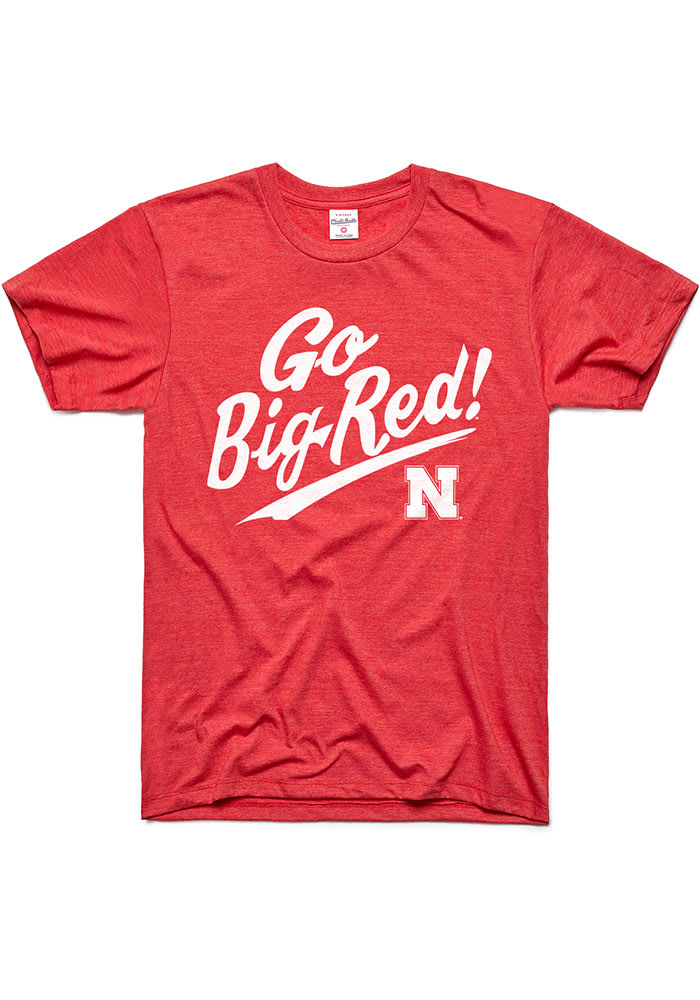Charlie Hustle Cornhuskers Go Big Red Short Sleeve Fashion T Shirt