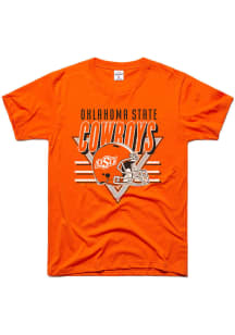 Charlie Hustle Oklahoma State Cowboys Orange Football Endzone Short Sleeve Fashion T Shirt