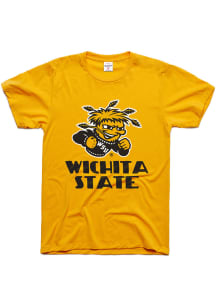 Charlie Hustle Wichita State Shockers Gold Tradition Short Sleeve Fashion T Shirt