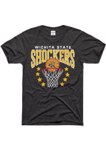 Charlie Hustle Wichita State Shockers Charcoal Basketball Stars Short Sleeve Fashion T Shirt