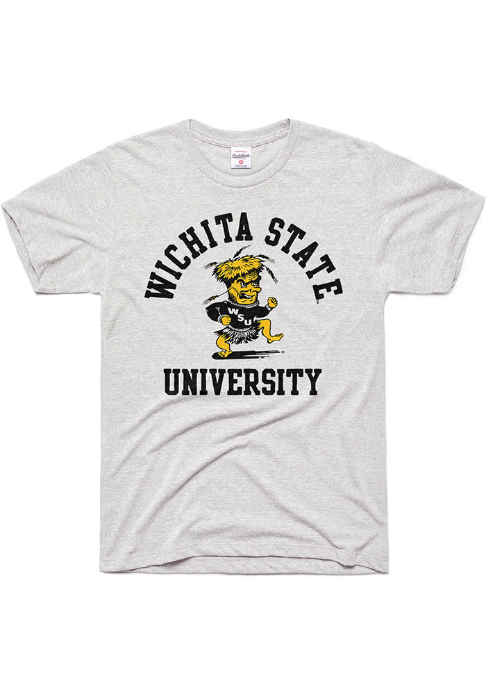 Charlie Hustle Wichita State Shockers Grey Champions Classic Short Sleeve Fashion T Shirt