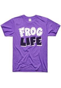 Charlie Hustle TCU Horned Frogs Purple Tourney Frog Life Short Sleeve Fashion T Shirt