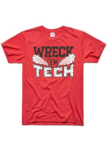 Charlie Hustle Texas Tech Red Raiders Red Tourney Wreck Em Short Sleeve Fashion T Shirt