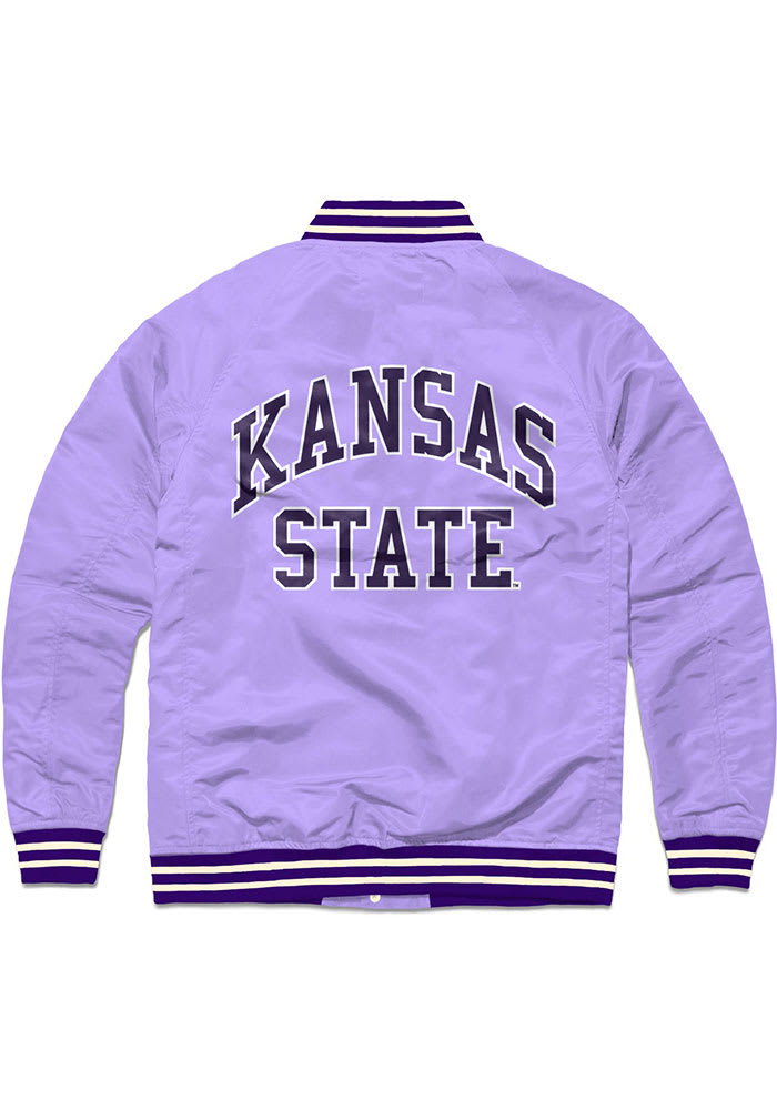 Charlie Hustle Mens LAVENDER K-State Wildcats Script Varsity