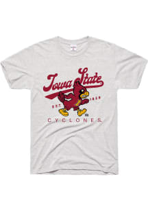 Charlie Hustle Iowa State Cyclones White Founders 1858 Short Sleeve Fashion T Shirt