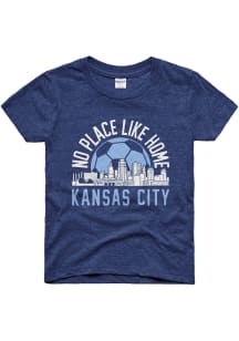 Charlie Hustle Sporting Kansas City Youth Navy Blue No Place Like Home Short Sleeve Fashion T-Sh..