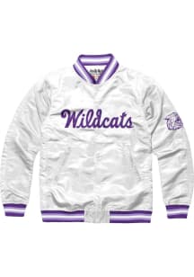 Mens K-State Wildcats White Charlie Hustle Varsity Design Light Weight Jacket