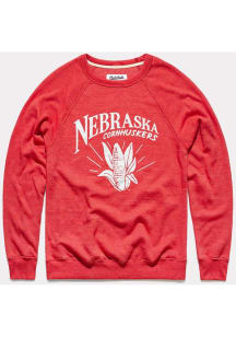 Charlie Hustle Nebraska Cornhuskers Mens Red Pennant Long Sleeve Fashion Sweatshirt