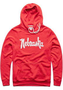Charlie Hustle Nebraska Cornhuskers Mens Red Script Fashion Hood