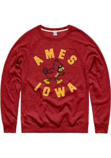 Charlie Hustle Iowa State Cyclones Mens Cardinal Ames Long Sleeve Fashion Sweatshirt