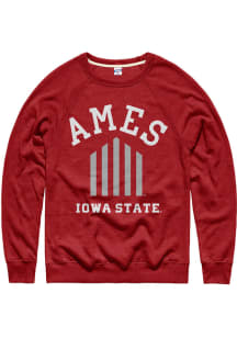 Charlie Hustle Iowa State Cyclones Mens Crimson Jack Trice Long Sleeve Fashion Sweatshirt