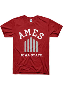Charlie Hustle Iowa State Cyclones Crimson Jack Trice Short Sleeve Fashion T Shirt