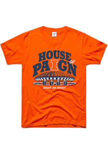 Charlie Hustle Illinois Fighting Illini Orange House of Paign Short Sleeve Fashion T Shirt