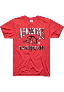 Charlie Hustle Arkansas Razorbacks Red Racing Razorback Short Sleeve Fashion T Shirt