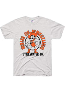 Charlie Hustle Oklahoma State Cowboys Grey Home Of Wrestling Short Sleeve Fashion T Shirt