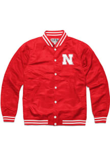 Charlie Hustle Nebraska Cornhuskers Mens Red Varsity Light Weight Jacket