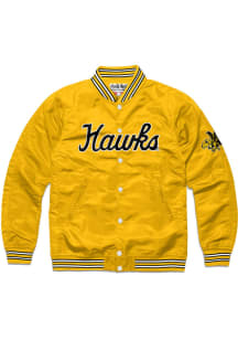 Mens Iowa Hawkeyes Yellow Charlie Hustle Varsity Light Weight Jacket