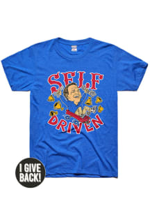 Bill Self  Kansas Blue Charlie Hustle Self Driven Basketball Short Sleeve Fashion T Shirt