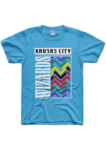 Charlie Hustle Sporting Kansas City Light Blue Retro Stack Short Sleeve Fashion T Shirt