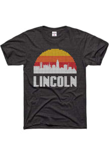 Charlie Hustle Lincoln Black Vintage Skyline Short Sleeve Fashion T Shirt