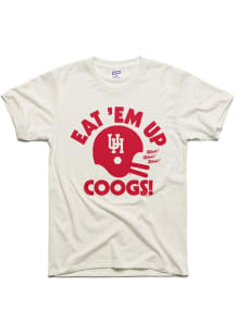 Charlie Hustle Houston Cougars Oatmeal Eat Em Up Coogs Helmet Short Sleeve Fashion T Shirt