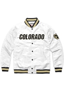 Charlie Hustle Colorado Buffaloes Mens White Varsity Light Weight Jacket