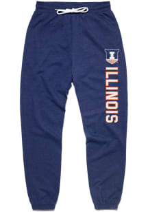 Mens Illinois Fighting Illini Navy Blue Charlie Hustle Victory Sweatpants