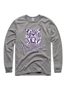 Mens K-State Wildcats Grey Charlie Hustle Arch Tee