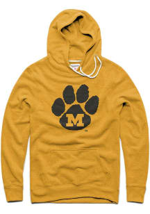 Charlie Hustle Missouri Tigers Mens Gold Paw Print Long Sleeve Hoodie