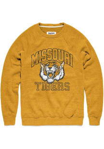 Charlie Hustle Missouri Tigers Mens Gold Masot Long Sleeve Crew Sweatshirt