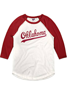 Charlie Hustle Oklahoma Sooners White Script Long Sleeve Fashion T Shirt