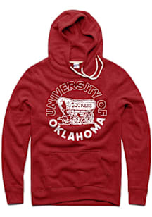 Charlie Hustle Oklahoma Sooners Mens Cardinal Circle Long Sleeve Hoodie