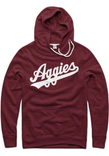 Charlie Hustle Texas A&amp;M Aggies Mens Maroon Script Long Sleeve Hoodie