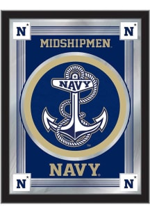 Navy Midshipmen Logo Hanging Back Bar Mirror