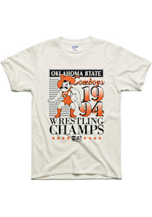Charlie Hustle Oklahoma State Cowboys White 1994 Wrestling Champs Short Sleeve Fashion T Shirt