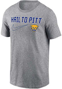 Nike Pitt Panthers Grey Hail To Pitt Wordmark Short Sleeve T Shirt