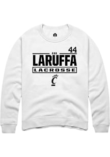 Ava LaRuffa Cincinnati Bearcats Mens White NIL Stacked Box Player Crew